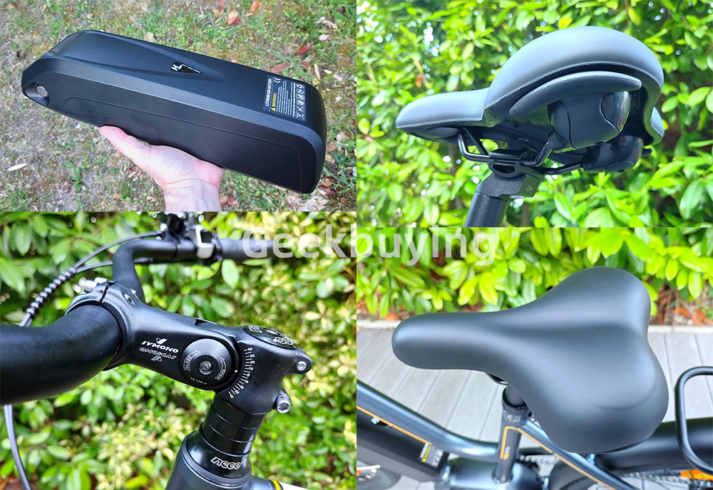 Touroll MA2 Elektrofahrrad, 250W Mittelmotor, 36V 13Ah Akku, 27,5 Zoll Reifen, 25 km/h Höchstgeschwindigkeit, 100 km maximale Reichweite, hydraulische Scheibenbremse, Federgabel mit Verriegelung, Shimano 7-Gang-Schaltung – Grau