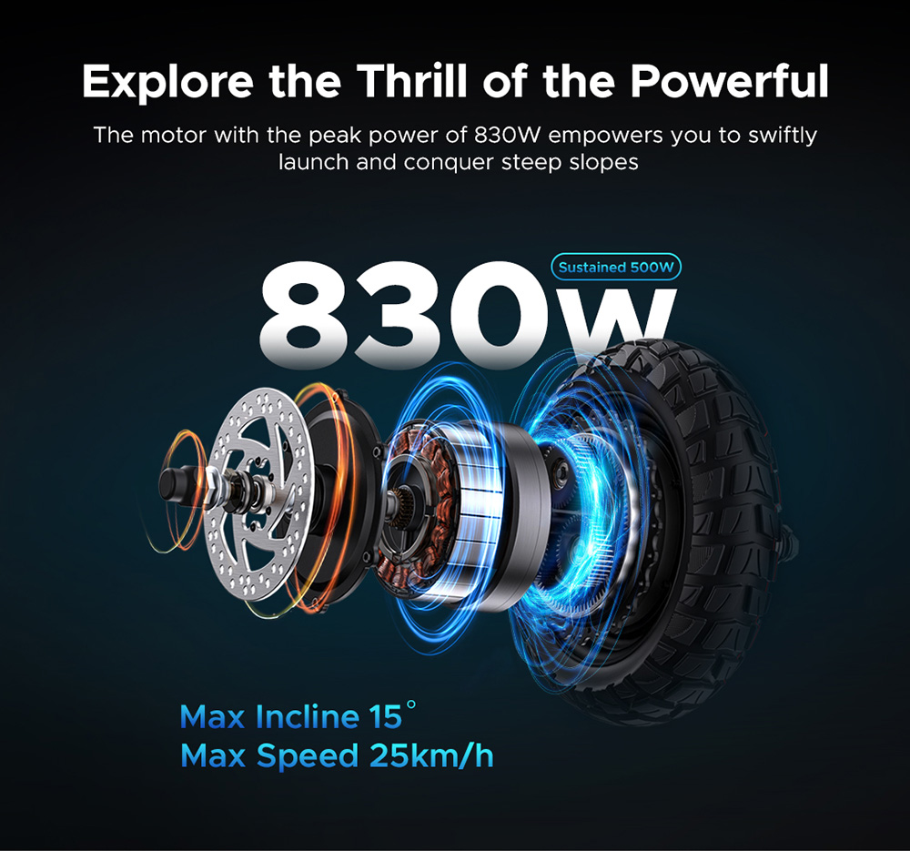 ENGWE Y600S Trottinette électrique, moteur 500 W, batterie 48 V 18 Ah, pneus 10 pouces, vitesse maximale 25 km/h, autonomie 70 km, frein à disque mécanique