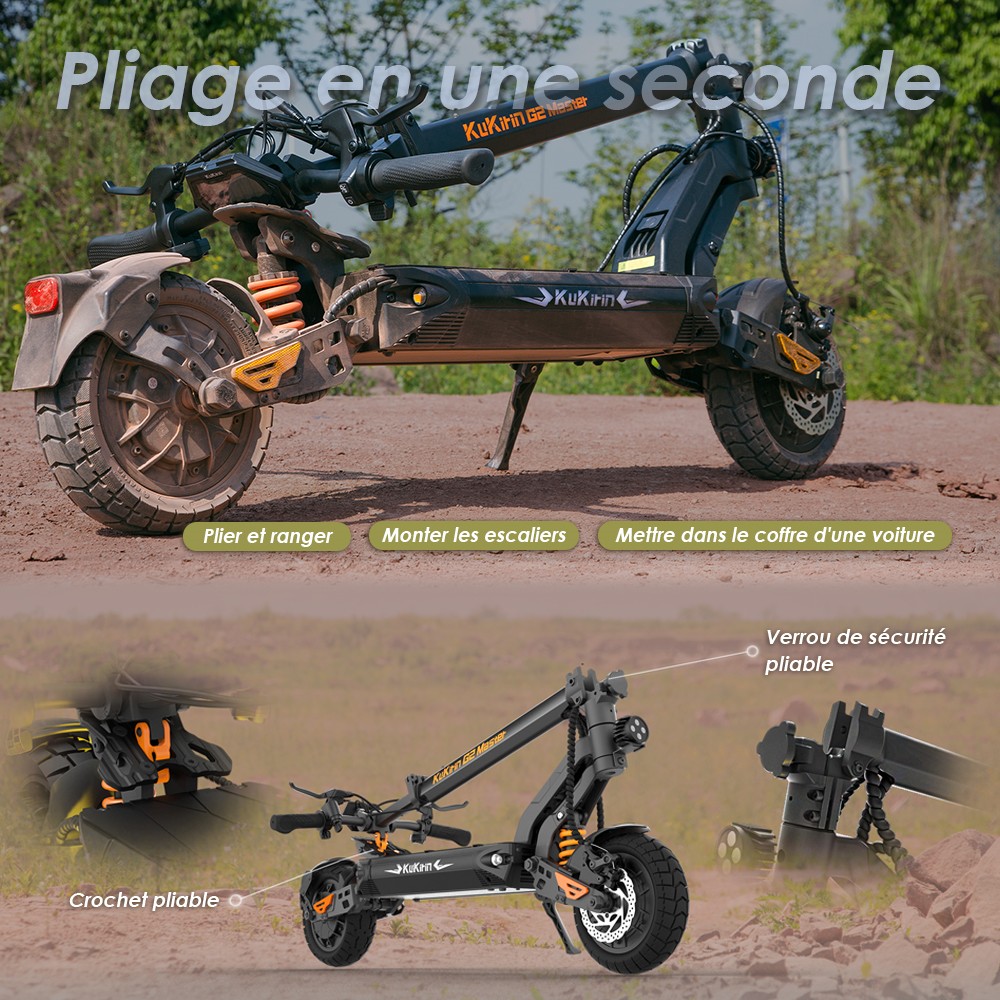 (2025 version) KuKirin G2 Master Trottinette électrique, pneus pneumatiques tout-terrain 10