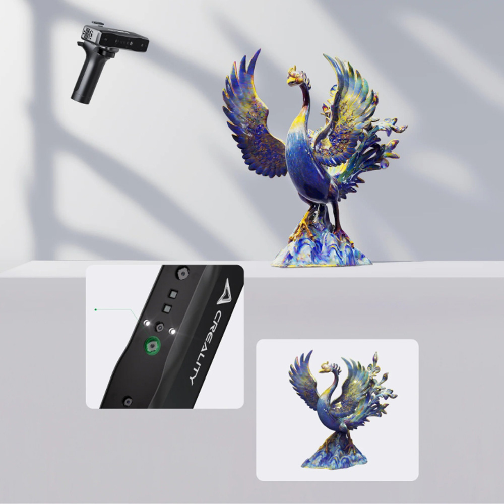Creality CR Scan Otter Lite 3D-Scanner, 0,05 mm Genauigkeit, Objekte zwischen 20-2000 mm, 24-Bit-Vollfarbscannen, Gesichts- und Körperscan