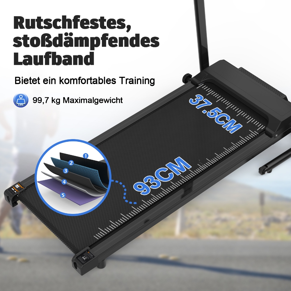 Q30-5 Faltbares Laufband, 2,5-PS-Motor, Smart-App, 3 Modi und LED-Anzeige