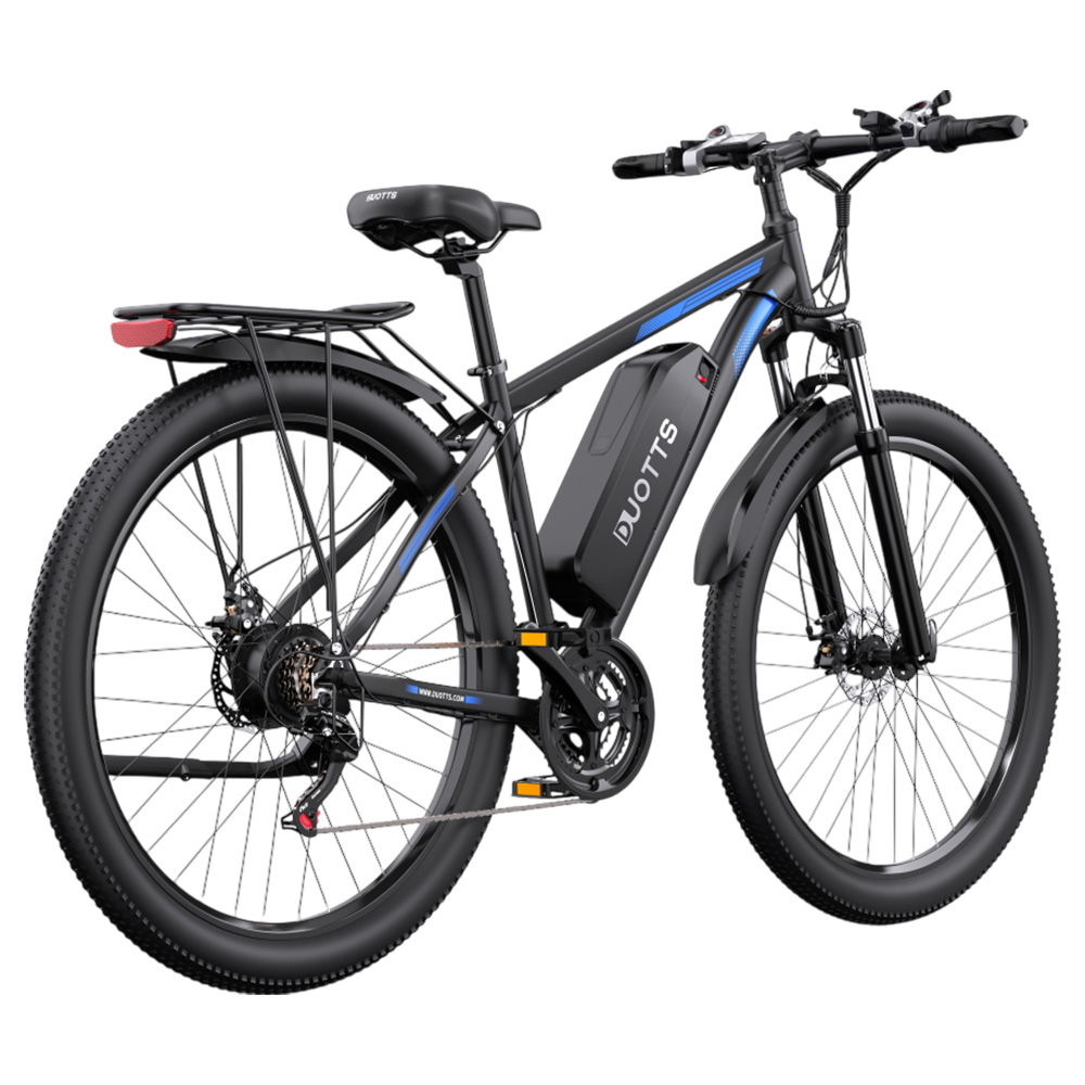 DUOTTS C29 Electric Bike 750W Mountain Bike Dual 15Ah Batteries 50km/h Max Speed Shimano 21 Speed Gear Smart APP - Black