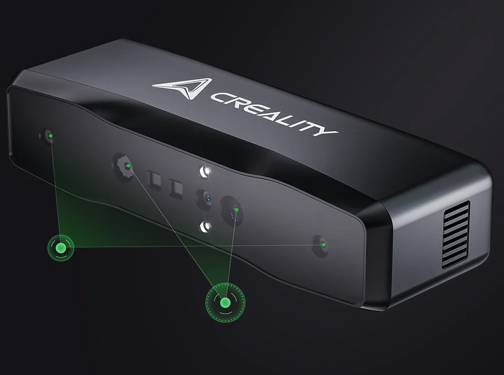 Creality CR Scan Otter Lite 3D-Scanner, 0,05 mm Genauigkeit, Objekte von 20 bis 2.000 mm, 24-Bit-Farbscans, Gesicht und Körper