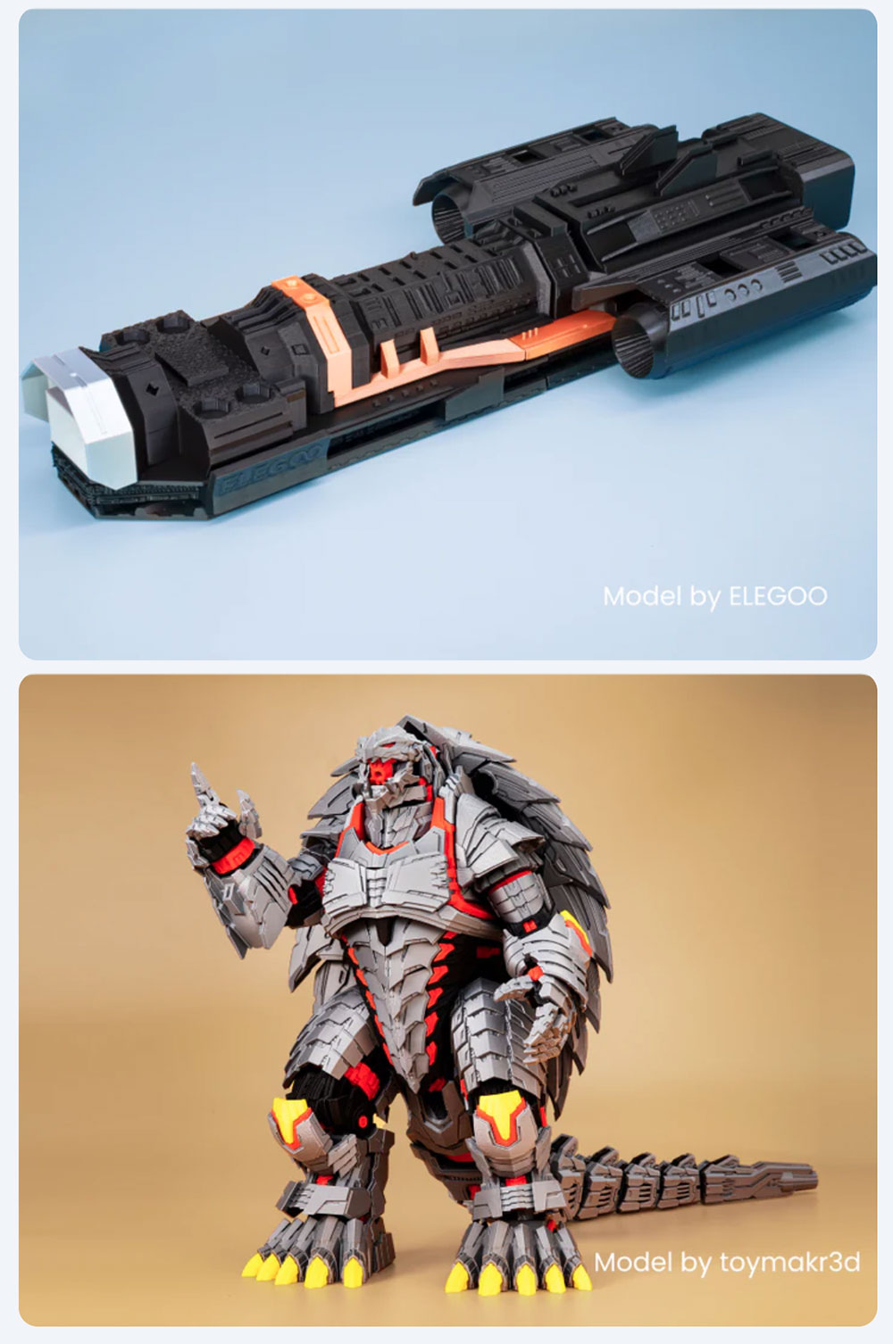 Elegoo Centauri Carbon 3D-Drucker, CoreXY 500mm/s, 320°C Düse, Carbon/PLA/ABS-kompatibel, Auto-leveling, 256*256*256mm