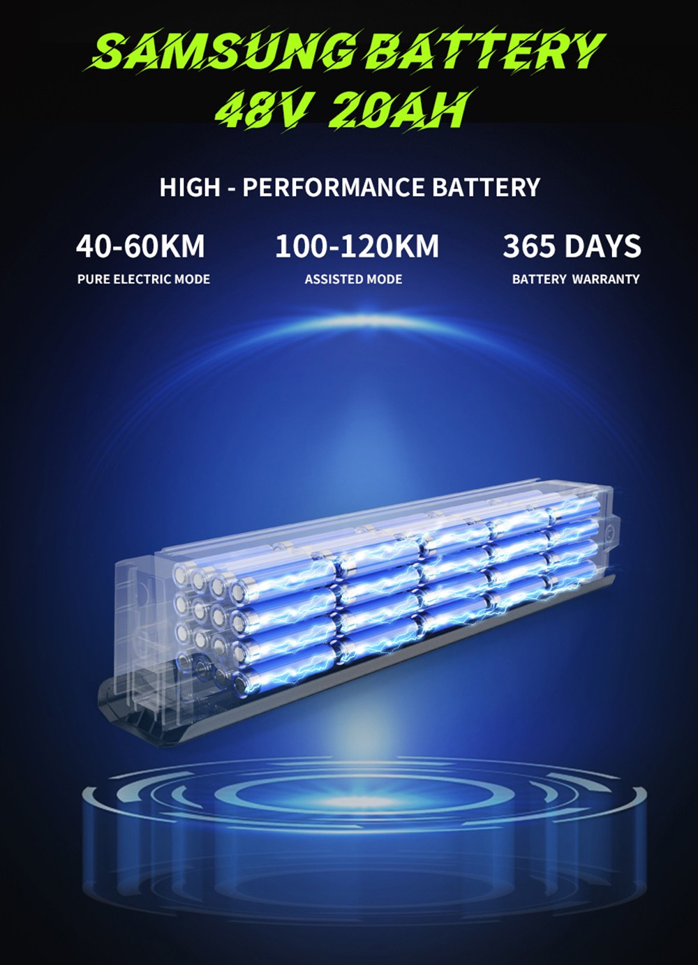 DUOTTS F26 Electric Mountain Bike 750W*2 Dual Motors Samsung 48V 20Ah Battery 26*4.0 Inch Fat Tires 55Km/h Max Speed 55 Degree Climbing Smart Color Display APP Dual Disc Brakes 150KG Max Load 100KM Range Smart APP - Black