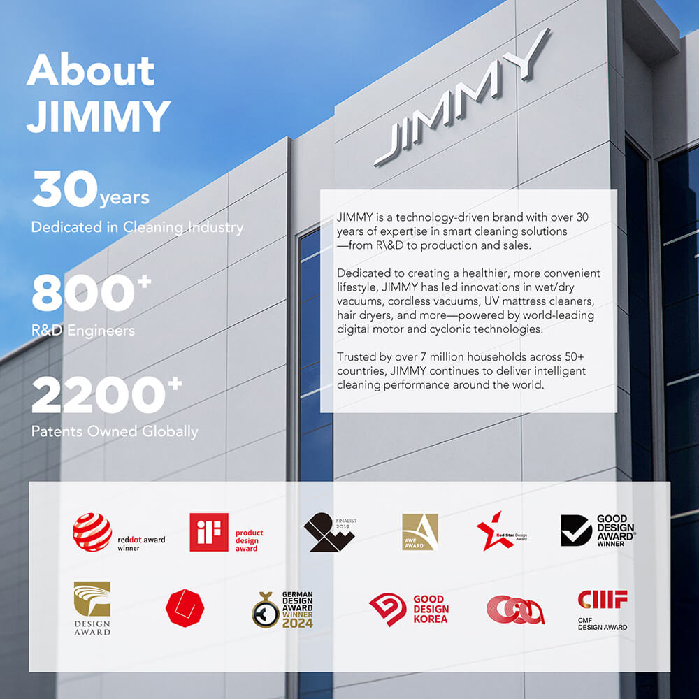 JIMMY H11 Pro Cordless Vacuum Cleaner, 700W/260AW Suction, 90 mins Runtime, Flexible Mental Tube, 7 Cleaning Tools, LED Display, for Carpets/Hard Floors - Dark Gray