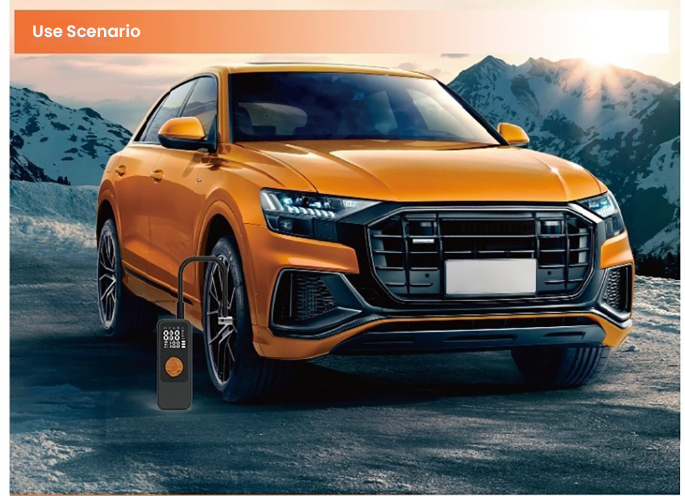 Q13 Portable Electric Air Pump for Cars, Motorcycles, Bikes and Balls