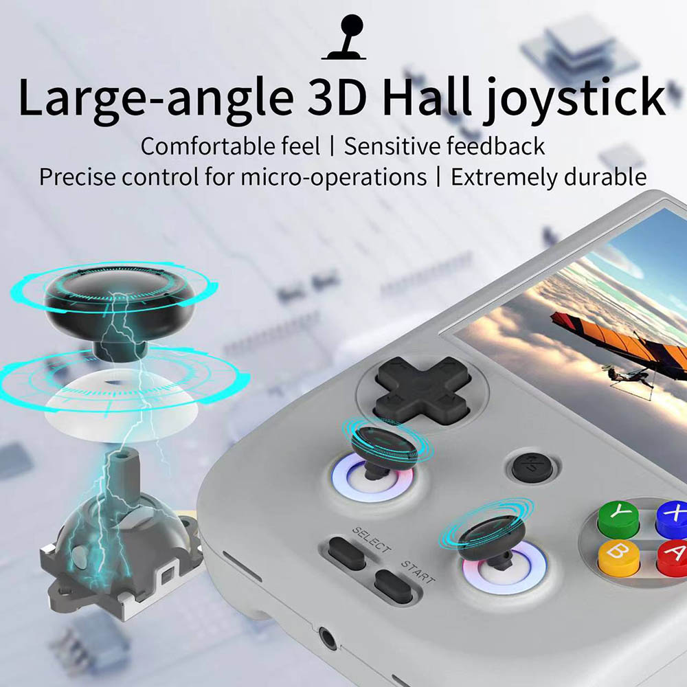Refurbished ANBERNIC RG406V Android 13 Game Console, 4-inch 960*720P IPS Touchscreen, 8GB LPDDR4 +128GB UFS2.2, 128GB TF Card 4000+ Games, 1080p Output, 5G WiFi, Bluetooth 5.0, Moonlight Streaming - Black