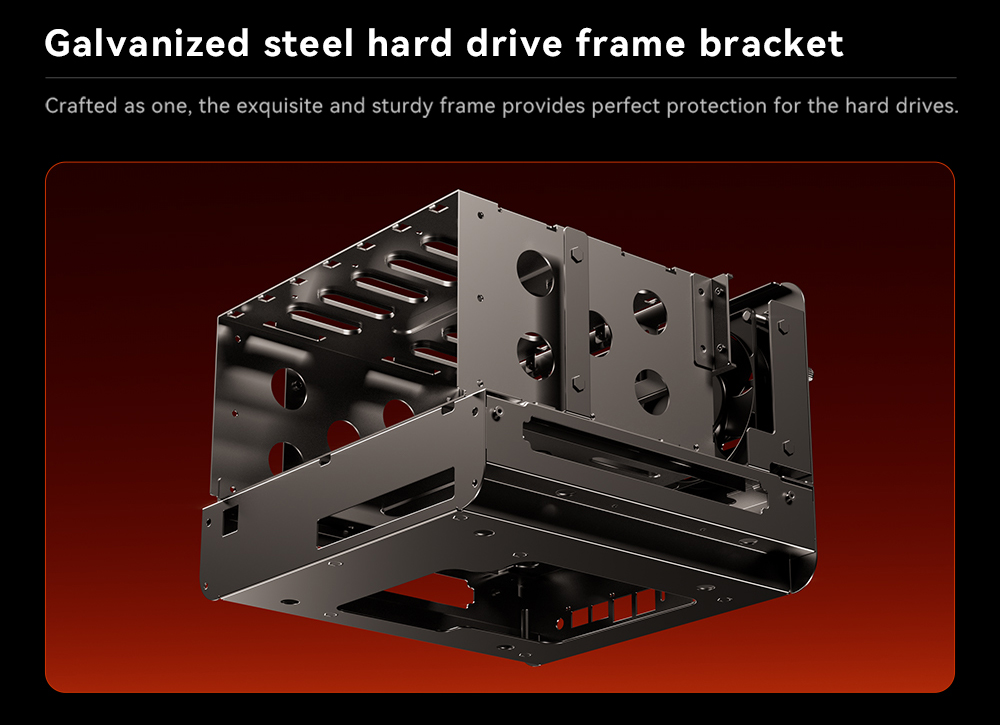 AOOSTAR WTR MAX 11 Bays NAS Mini PC Barebone (No RAM No SSD), Secondary Screen, AMD R7 Pro 8845HS 8 Cores Max 5.1GHz, HDMI+DP+USB4 Triple Display, 2*2.5G LAN, 2* INTEL X710 10G LAN, 3*USB3.2, 1*Oculink, 1*SD Card, 1*Type-C, 1*Audio - EU Plug