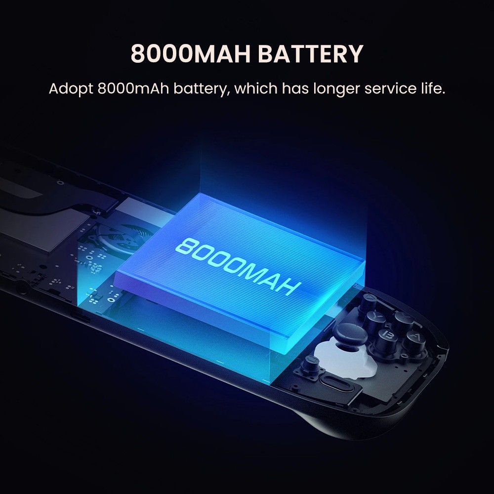 AYN Odin 2 Portal Handheld Game Console, 7 inch 1080p 120Hz OLED Touchscreen, 12GB RAM 512GB Storage, 8000mAh Battery, Android 13, WiFi 7 Bluetooth 5.3 - Indigo