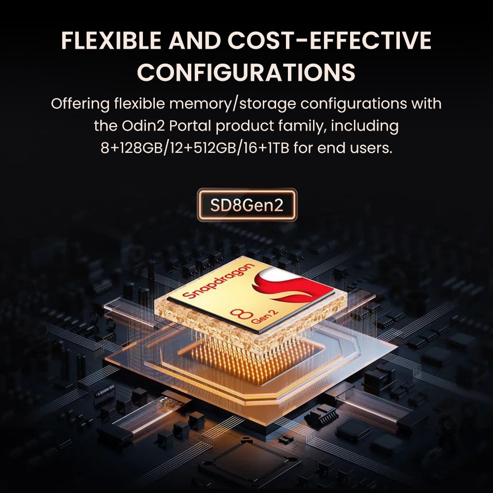 AYN Odin 2 Portal Handheld Game Console, 7 inch 1080p 120Hz OLED Touchscreen, 16GB RAM 1TB Storage, 8000mAh Battery, Android 13, WiFi 7 Bluetooth 5.3 - Black