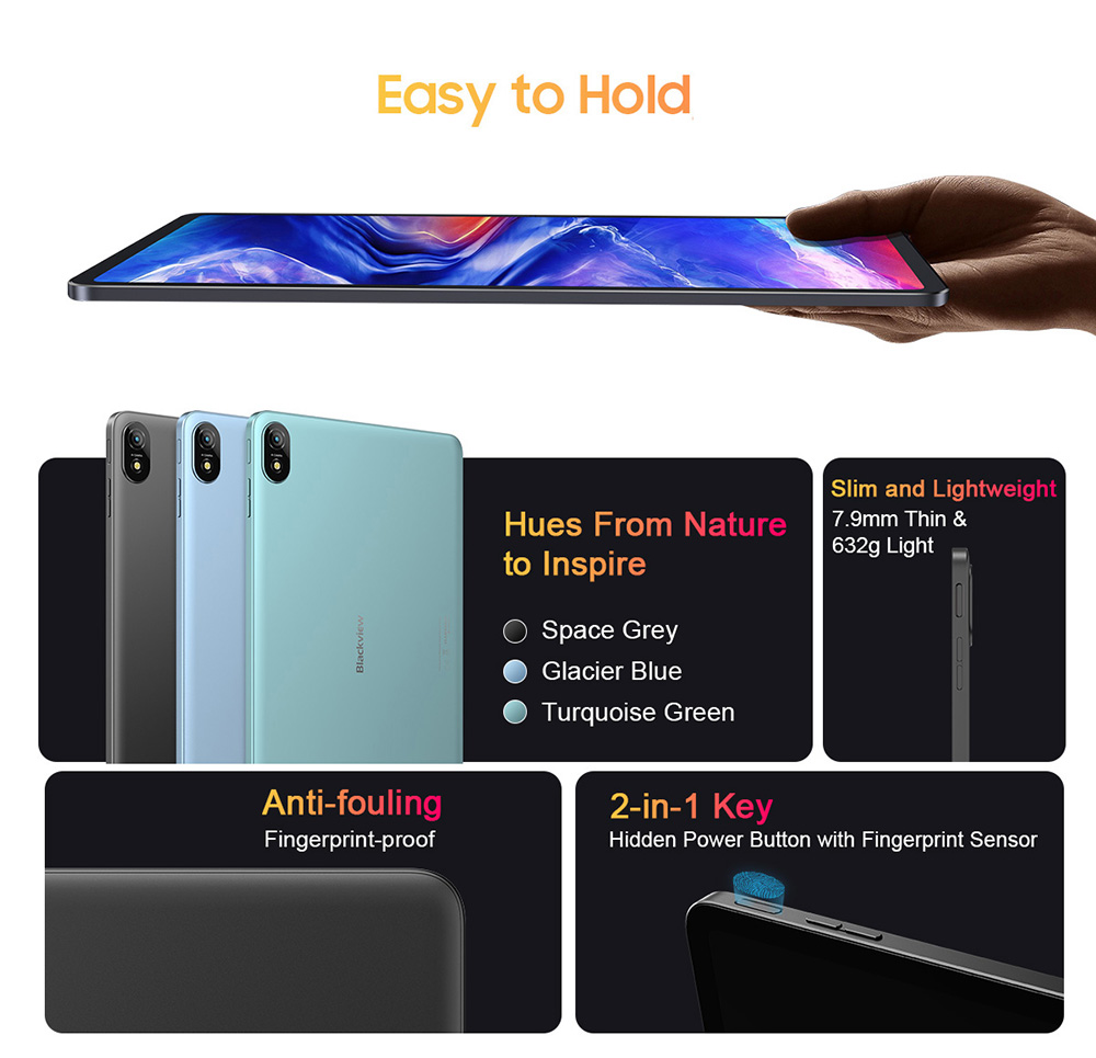 Refurbished BLACKVIEW TAB 18 4G Tablet, 1200*2000 12'' IPS Screen, MediaTek Helio G99 8 Core, Android 13, 12GB RAM 256GB ROM, 8800mAh Battery, 33W Fast Charge, Dual-band WiFi Bluetooth 5.1, 8MP+16MP Camera, GPS/Galileo/GLONASS/BDS - Grey