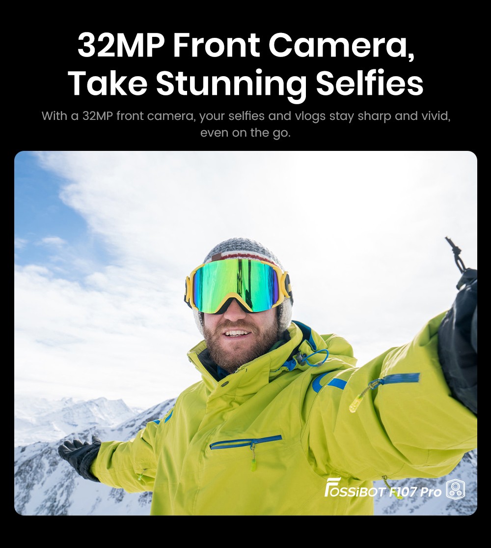 FOSSiBOT F107 Pro Robustes Smartphone, 12+512 GB, 6,95-Zoll-Display, 28.000-mAh-Akku, 200-MP-KI-Kamera, 66-W-Schnellladung, Nachtsicht und 5G