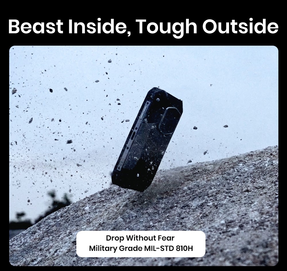 FOSSiBOT F107 Pro Robustes Smartphone, 12+512 GB, 6,95-Zoll-Display, 28.000-mAh-Akku, 200-MP-KI-Kamera, 66-W-Schnellladung, Nachtsicht und 5G