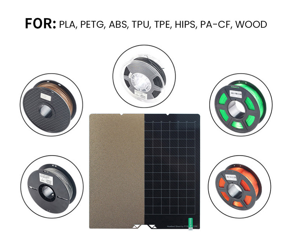 FYSETC 264*276mm Dual-sided Build Plate for Anycubic Kobra3 S1 Combo
