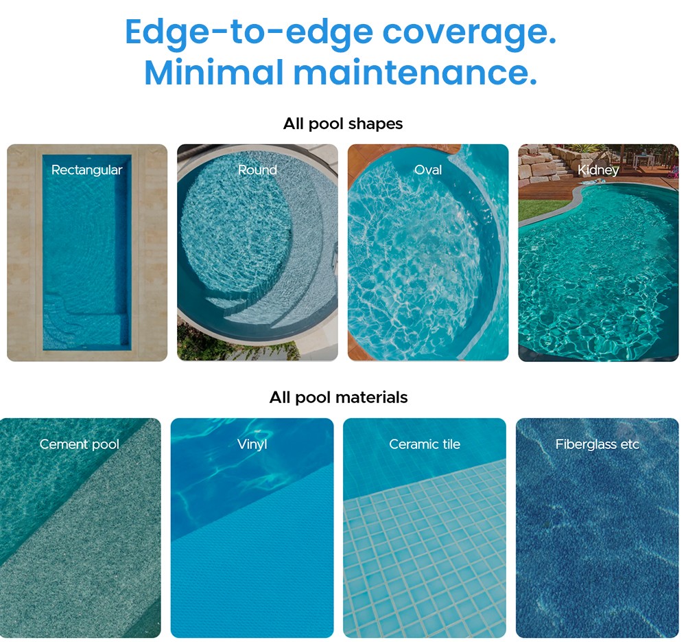 Aspirateur robot sans fil Genkinno ACE 600, nettoyage rapide en 30 minutes, application intelligente, autonomie de 6 heures, stationnement automatique, nettoyage des parois, du sol et de la ligne de flottaison, filtre ultra-fin, pour tous types de piscines