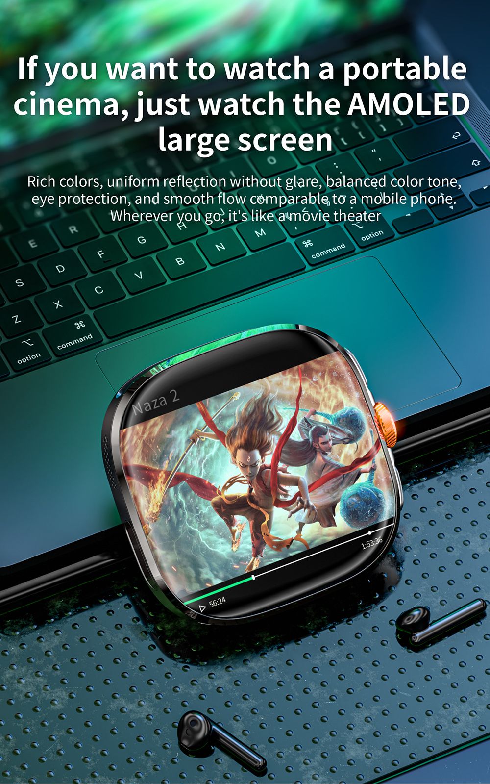 LOKMAT APPLLP 6 MAX Smartwatch, 3GB RAM 32GB ROM, 2.16 inch AMOLED Screen, Supports 4G/5G LTE, GPS Positioning