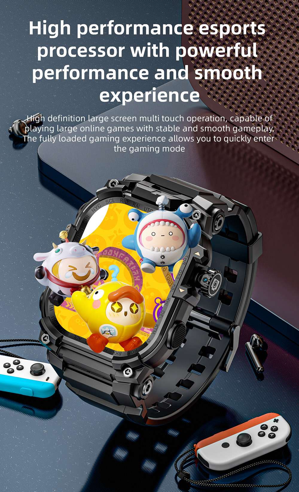 LOKMAT APPLLP 7 MAX Smartwatch, 2.06 inch AMOLED Screen, Supports 4G/5G LTE, GPS Positioning, Heart Rate Monitoring