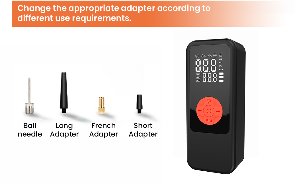 Q13 Portable Electric Air Pump for Cars, Motorcycles, Bikes and Balls