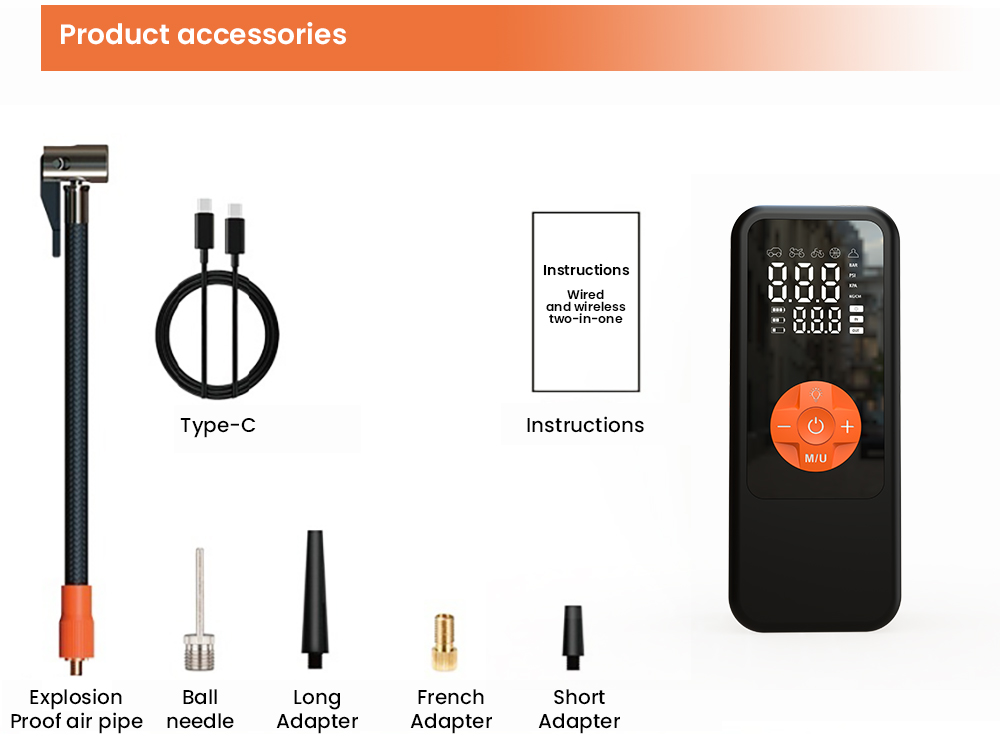 Q13 Portable Electric Air Pump for Cars, Motorcycles, Bikes and Balls