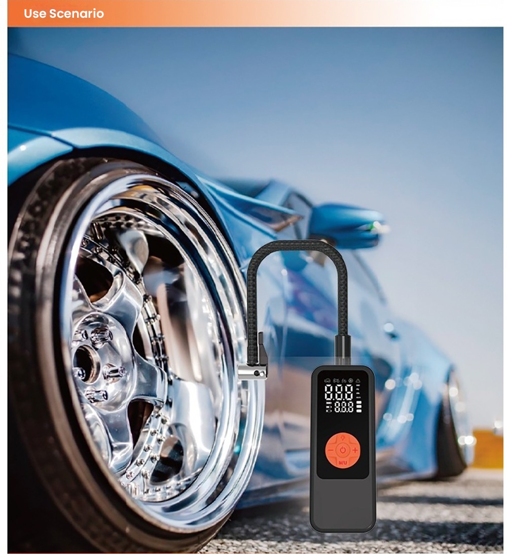 Q13 Portable Electric Air Pump for Cars, Motorcycles, Bikes and Balls