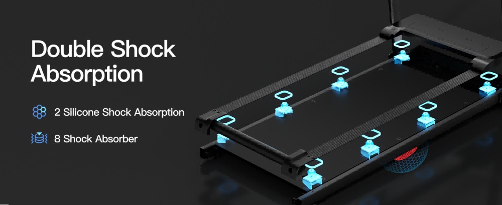 ROBORE P18 Hajtható futópad pulzusmérővel, 3.0HP brushless motor, 14km/h maximális sebesség, 136kg teherbírás