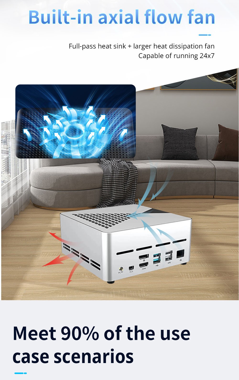 Refurbished RX1 Mini PC Windows 11 4K Mini PC G5900 Processor UHD610 Graphics 8GB DDR4 256GB SSD WiFi 6 HDMI 1.4 Bluetooth 5.2