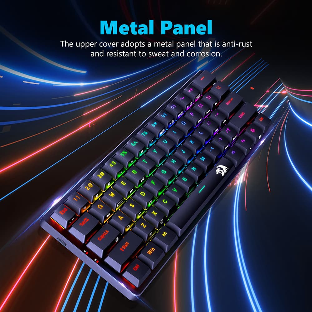 Refurbished Redragon K615P-KBS Elise Pro Wireless Bluetooth Tri-Mode RGB Mechanical Keyboard Ultra-Thin Low Profile Blue Switch