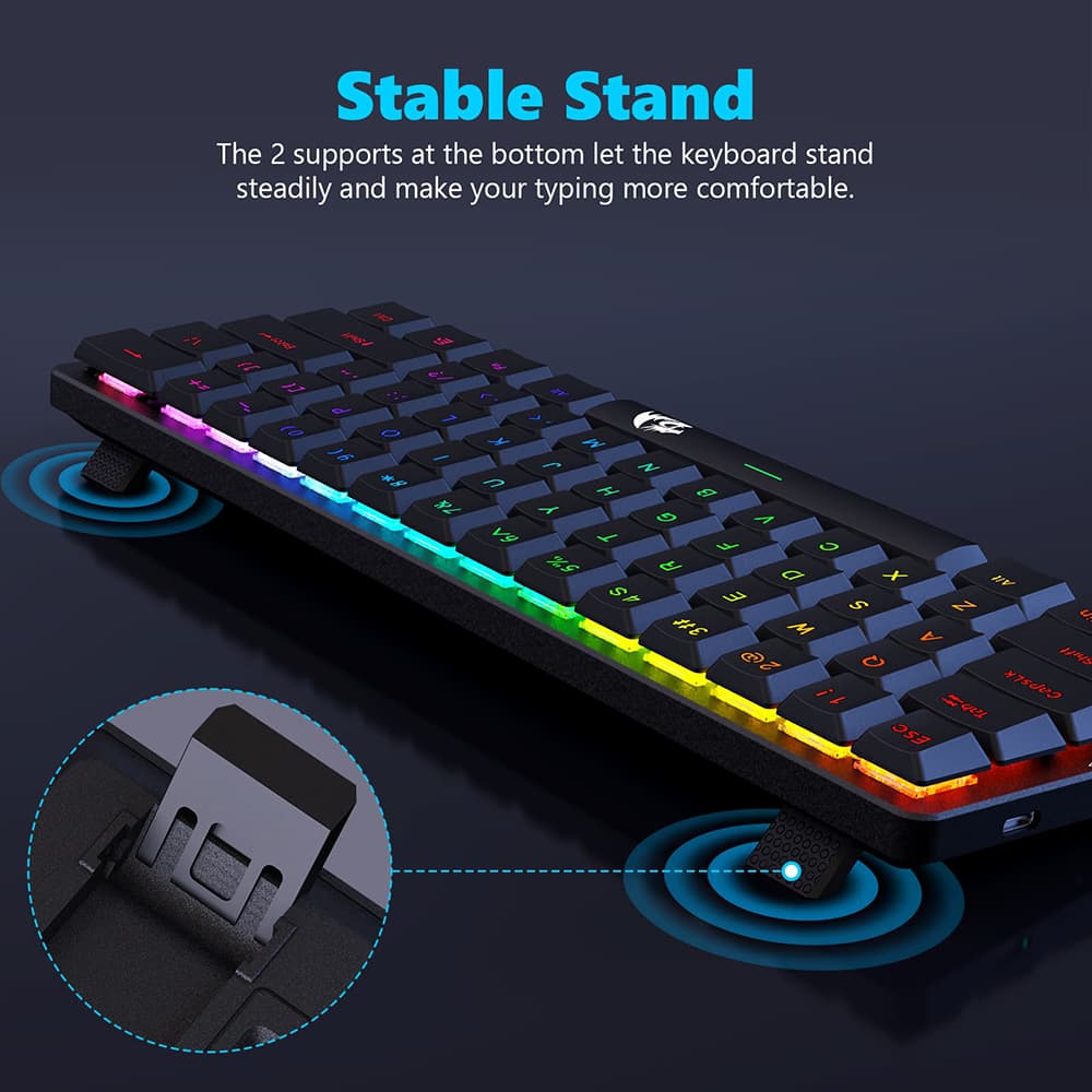 Refurbished Redragon K615P-KBS Elise Pro Wireless Bluetooth Tri-Mode RGB Mechanical Keyboard Ultra-Thin Low Profile Blue Switch