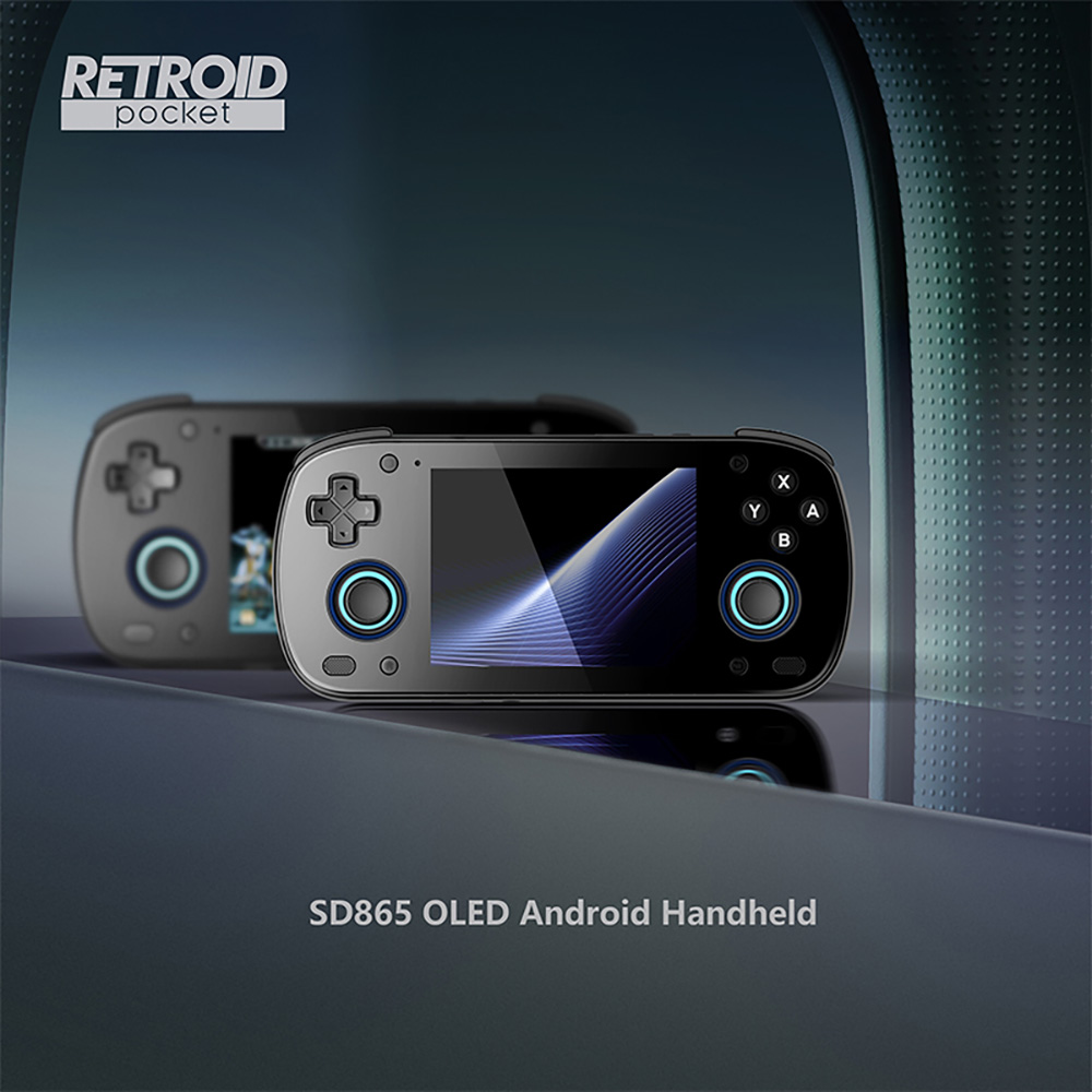 Refurbished Retroid Pocket MINI Game Console, 3.7-inch 1280*960 AMOLED Screen, 6GB LPDDR4x RAM 128GB UFS 3.1 Storage, Android 10, 4000mAh Battery, WiFi 6 Bluetooth 5.1, Active Cooling