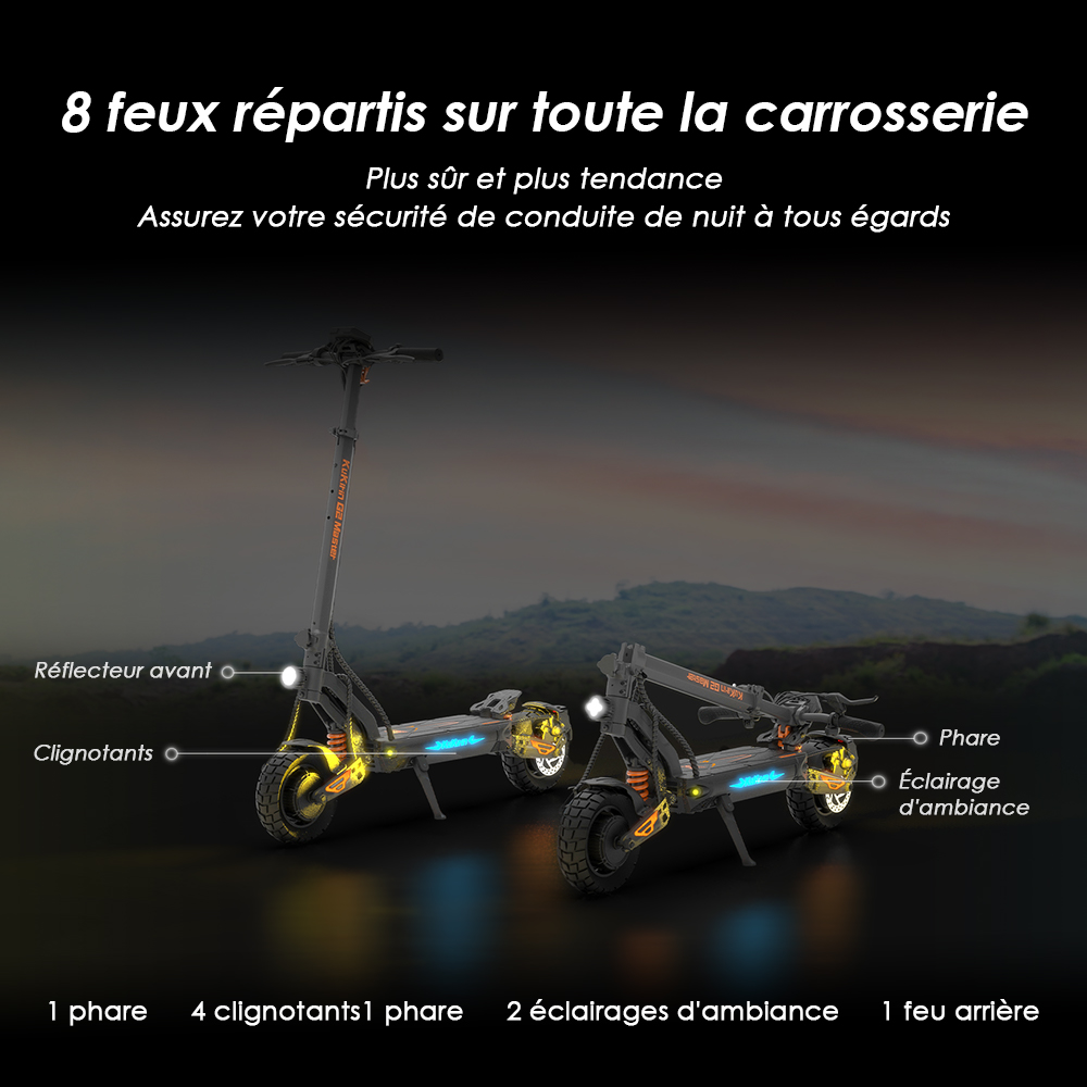 (2025 version) KuKirin G2 Master Trottinette électrique, pneus pneumatiques tout-terrain 10