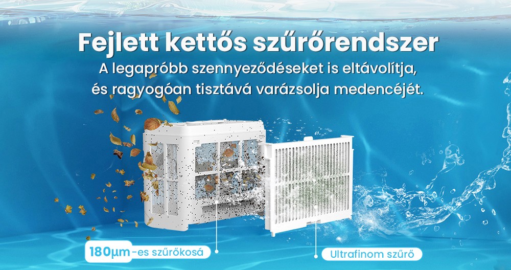 WYBOT C2 vezeték nélküli medence robotporszívó, fal- és vízvonaltisztítás, kettős tisztítású szűrés, akár 236,5 négyzetméteres földbe süllyesztett medencékhez, fekete-zöld