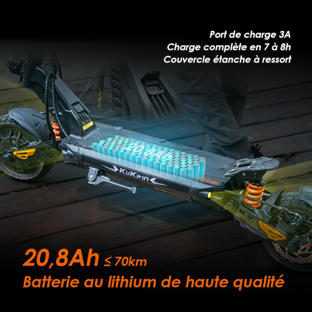 (2025 version) KuKirin G2 Master Trottinette électrique, pneus pneumatiques tout-terrain 10
