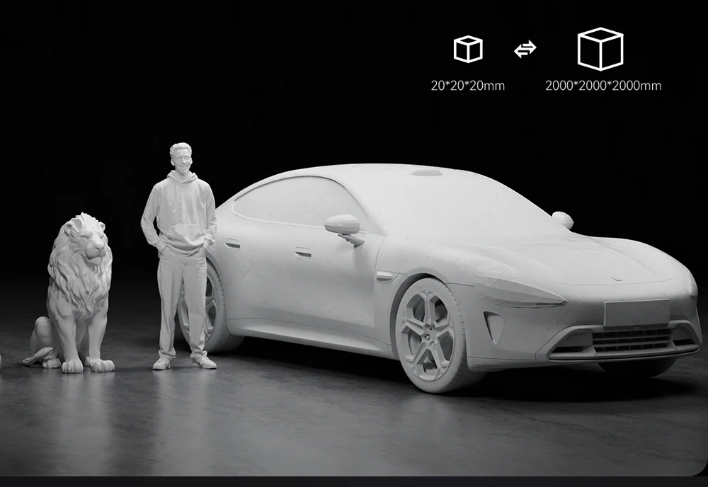 Creality CR Scan Otter Lite 3D-Scanner, 0,05 mm Genauigkeit, Objekte von 20 bis 2.000 mm, 24-Bit-Farbscans, Gesicht und Körper