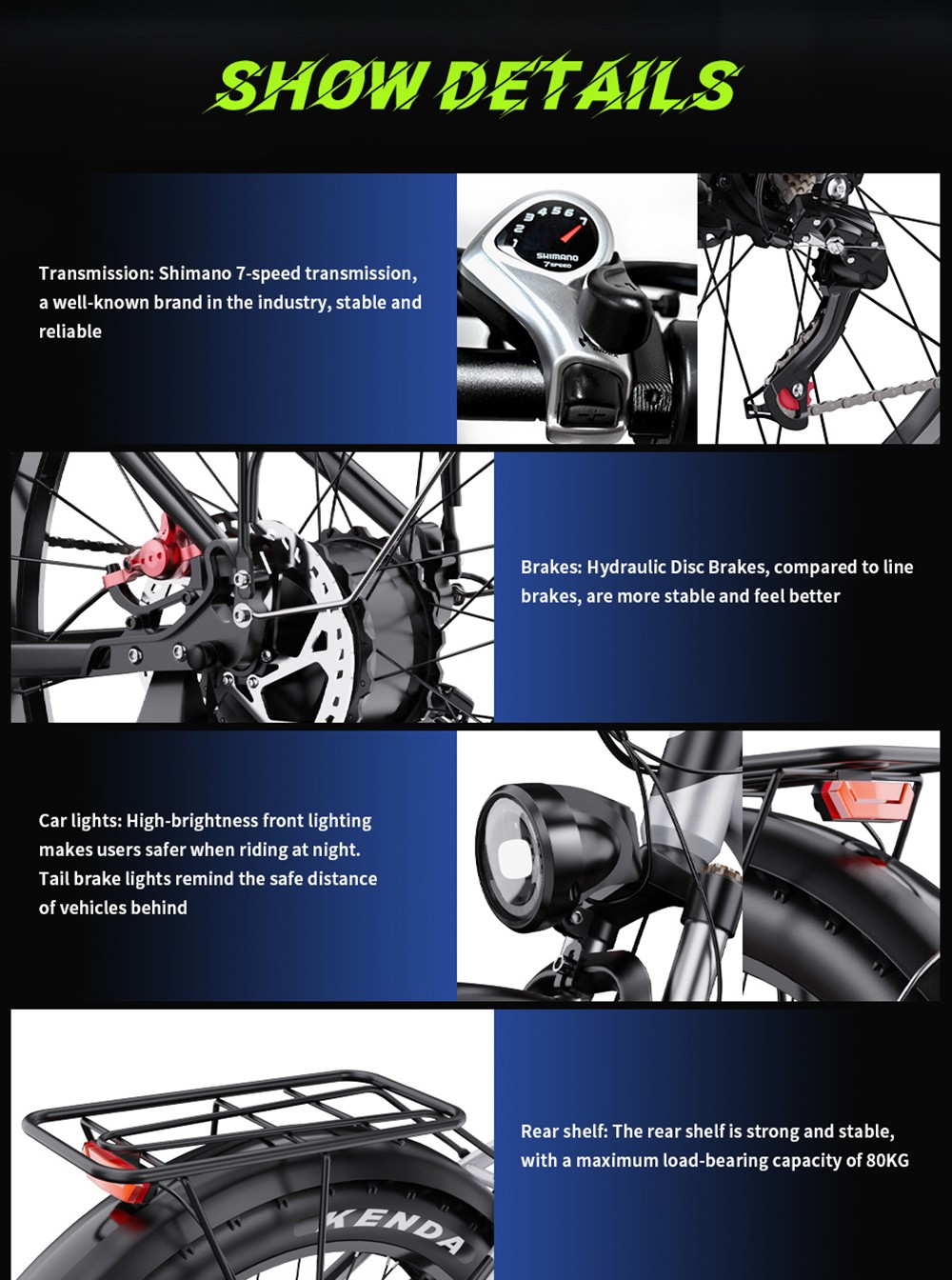DUOTTS F26 Electric Mountain Bike 750W*2 Dual Motors Samsung 48V 20Ah Battery 26*4.0 Inch Fat Tires 55Km/h Max Speed 55 Degree Climbing Smart Color Display APP Dual Disc Brakes 150KG Max Load 100KM Range Smart App - Silver