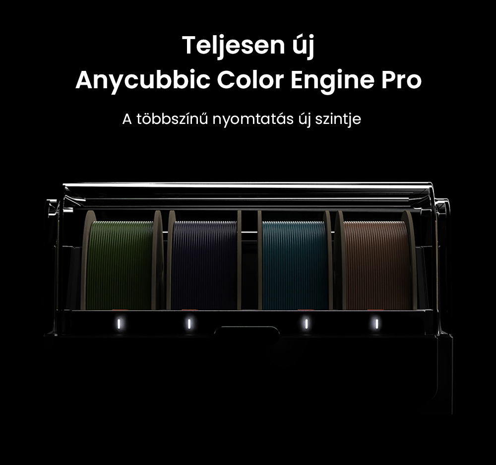 ANYCUBIC KOBRA 3 COMBO 3D nyomtató, ACE Pro-val, Max. 600 mm/s sebesség, Kettős PTC fűtőrendszer, Intelligens többszínű nyomtatás, Automatikus szintezés, Fúvóka eltömődés-észlelés, Bővíthető méret 250x250x260mm