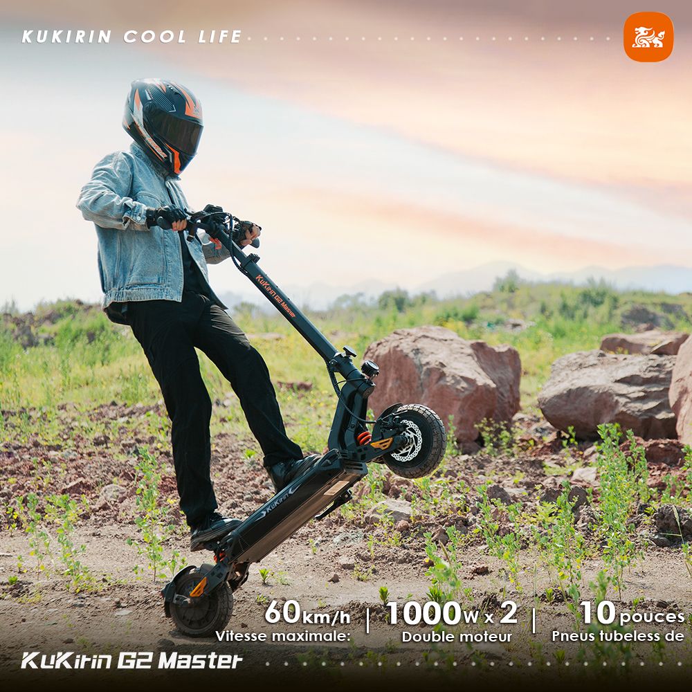 (2025 version) KuKirin G2 Master Trottinette électrique, pneus pneumatiques tout-terrain 10
