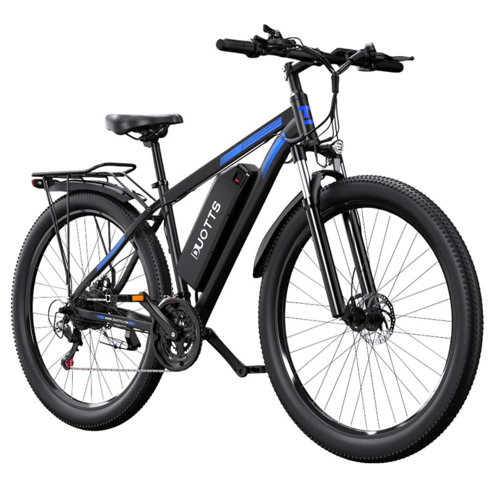 DUOTTS C29 Electric Bike 750W Mountain Bike Dual 15Ah Batteries 50km/h Max Speed Shimano 21 Speed Gear Smart APP - Black