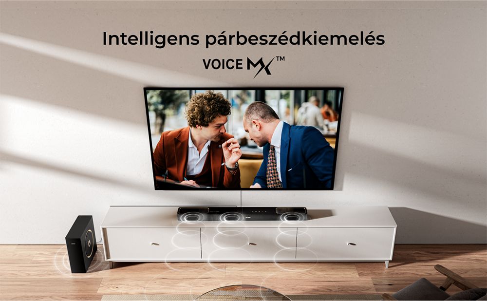 Ultimea Skywave F30 3.1.2 Soundbar, Dolby Atmos, Applikációvezérlés, 300 W csúcsteljesítmény, CEC funkció, Bluetooth 5.4, 10 sávos grafikus hangszínszabályzó beállítások, 121 előre beállított EQ mátrix