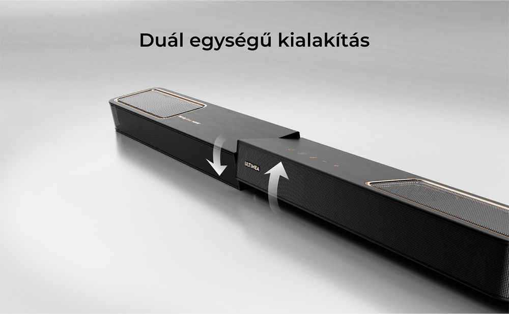 Ultimea Skywave F30 3.1.2 Soundbar, Dolby Atmos, Applikációvezérlés, 300 W csúcsteljesítmény, CEC funkció, Bluetooth 5.4, 10 sávos grafikus hangszínszabályzó beállítások, 121 előre beállított EQ mátrix