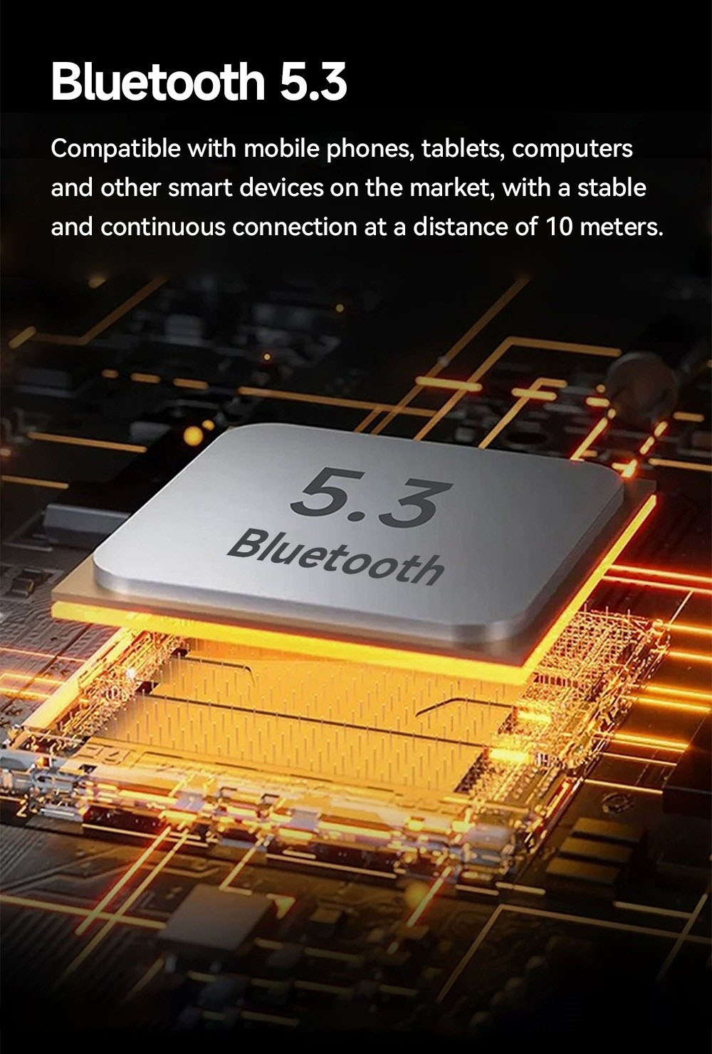 beambox Clip Wave Outdoor Portable Clip-on Speaker, ANC Noise Reduction, IPX5 Waterproof, Bluetooth 5.3, Up to 12 Hours Playtime - Yellow