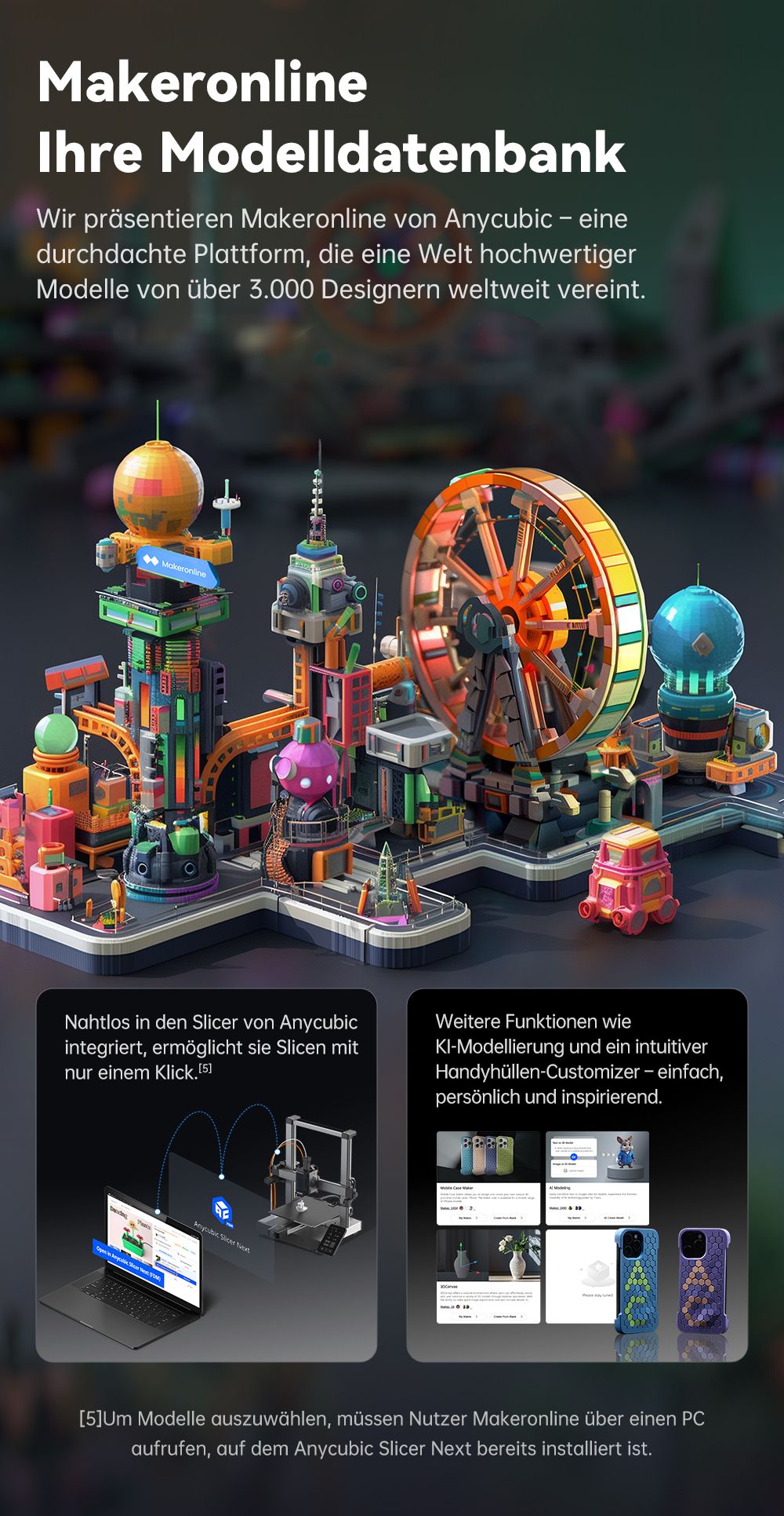 Anycubic Kobra 3 V2 Combo 3D-Drucker, ACE Pro Multicolor, 720P-Kamera, 600 mm/s Geschwindigkeit, automatische Nivellierung, Filamenttrocknung, 255 x 255 x 260 mm