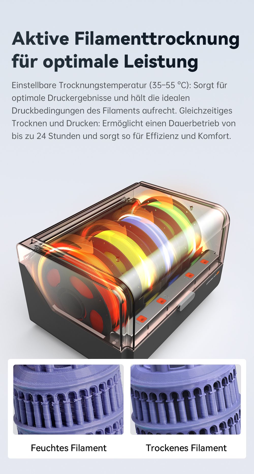 Anycubic Kobra 3 V2 Combo 3D-Drucker, ACE Pro Multicolor, 720P-Kamera, 600 mm/s Geschwindigkeit, automatische Nivellierung, Filamenttrocknung, 255 x 255 x 260 mm