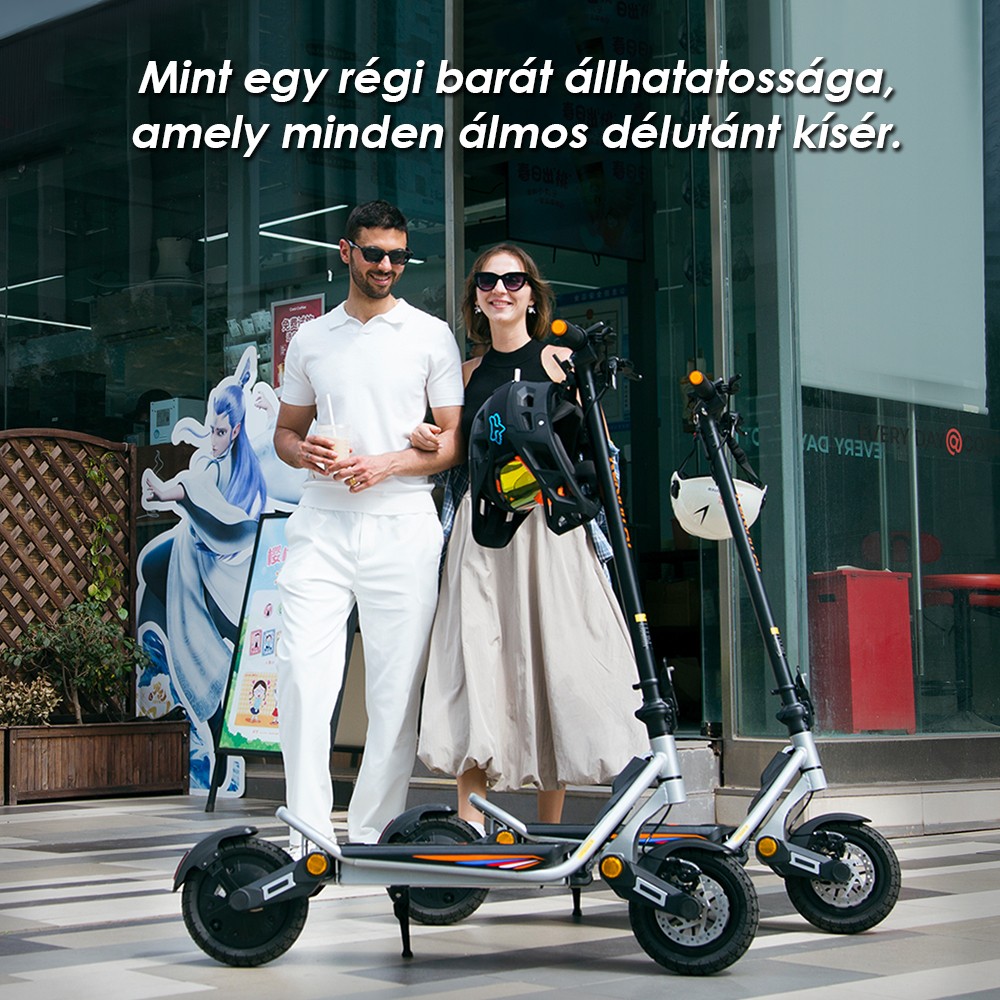 Kukirin A1 Összecsukható Elektromos Roller, 800 W-os Motor, 48 V 13 Ah Akkumulátor, 10 hüvelykes Vákuum Kerékpár, 45 km/h Max Sebesség, 45 km Hatótávolság, Első és Hátsó Tárcsafék, Első és Hátsó Lengéscsillapítás