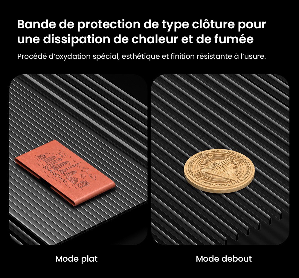 Graveur laser Creality Falcon2 Pro 40 W, certification de sécurité FDA classe 1, évacuation des fumées, assistance d'air intégrée, caméra intégrée, bande de protection de type clôture, surveillance incendie/flux d'air/lentille, 400 x 415 mm