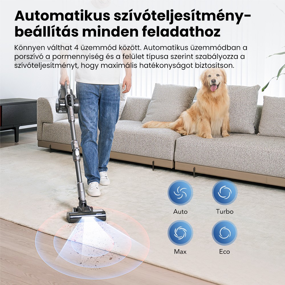JIMMY H11 Pro akkus porszívó, 700 W/260 AW szívóteljesítmény, 90 perc üzemidő, rugalmas mentőcső, 7 tisztítóeszköz, LED kijelző, szőnyegekhez/kemény padlókhoz - sötétszürke