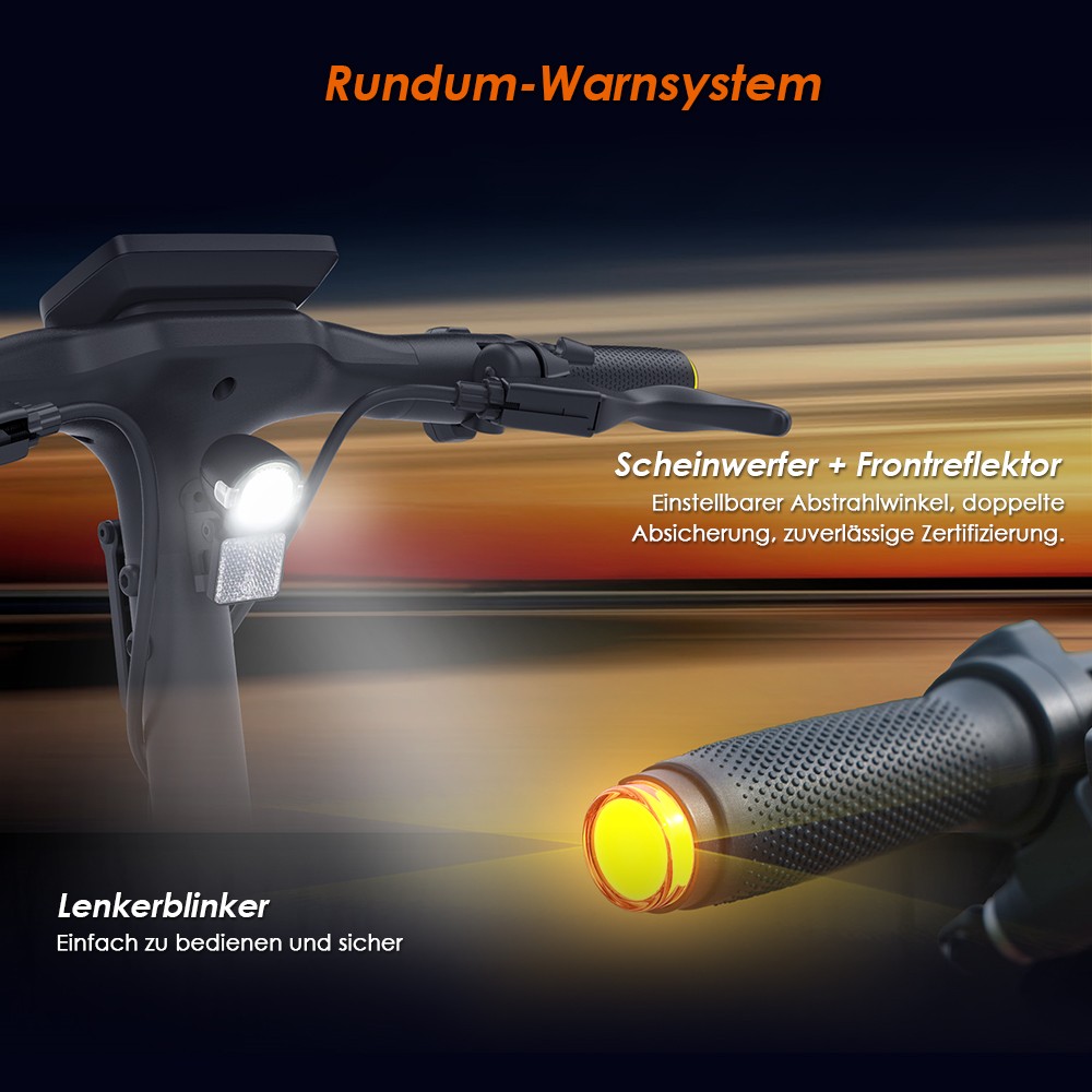 Kukirin A1 Faltbarer Elektroroller, 800-W-Motor, 48-V-13-Ah-Akku, 10-Zoll-Vakuumreifen, 45 km/h Höchstgeschwindigkeit, 45 km Reichweite, Scheibenbremse vorne und hinten, Stoßdämpfung vorne und hinten