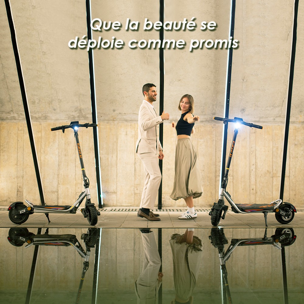 Kukirin A1 Trottinette électrique pliable, moteur 800 W, batterie 48 V 13 Ah, pneu à vide de 10 pouces, vitesse maximale de 45 km/h, autonomie de 45 km, freins à disque avant et arrière, amortisseurs avant et arrière