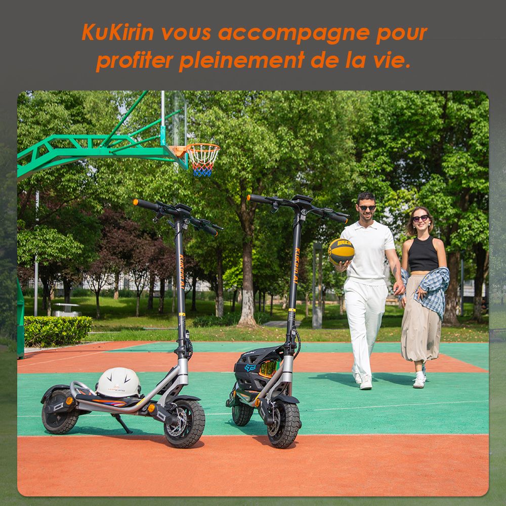 Kukirin A1 Trottinette électrique pliable, moteur 800 W, batterie 48 V 13 Ah, pneu à vide de 10 pouces, vitesse maximale de 45 km/h, autonomie de 45 km, freins à disque avant et arrière, amortisseurs avant et arrière