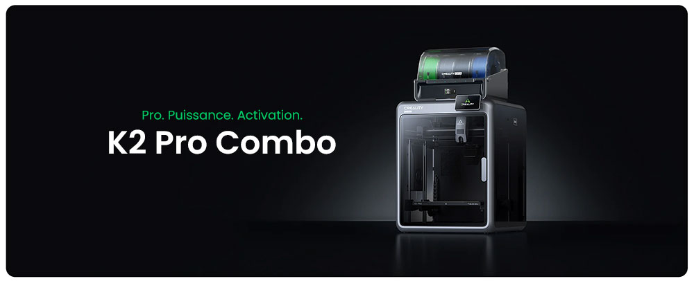 Imprimante 3D Creality K2 Pro Combo, système CFS, 300 x 300 x 300 mm